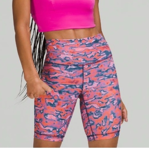lululemon athletica Pants - Lululemon Wunder train high rise biker shorts 8” size 4